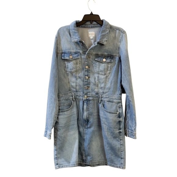 GUESS
Women's Cotton Kenia Button-Front Denim Dress - Picture 1 of 7